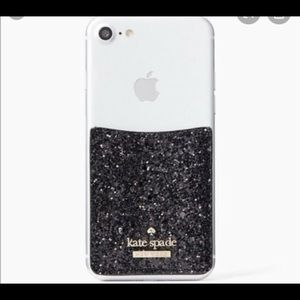NWT METALLIC KATE SPADE CARD PHONE HOLDER
